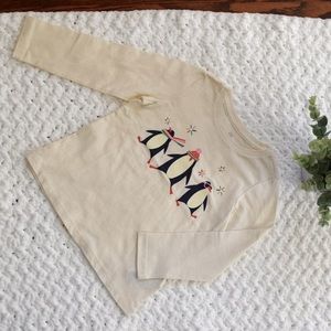 NEW Girls GAP Penguins Shirt (White) 4T